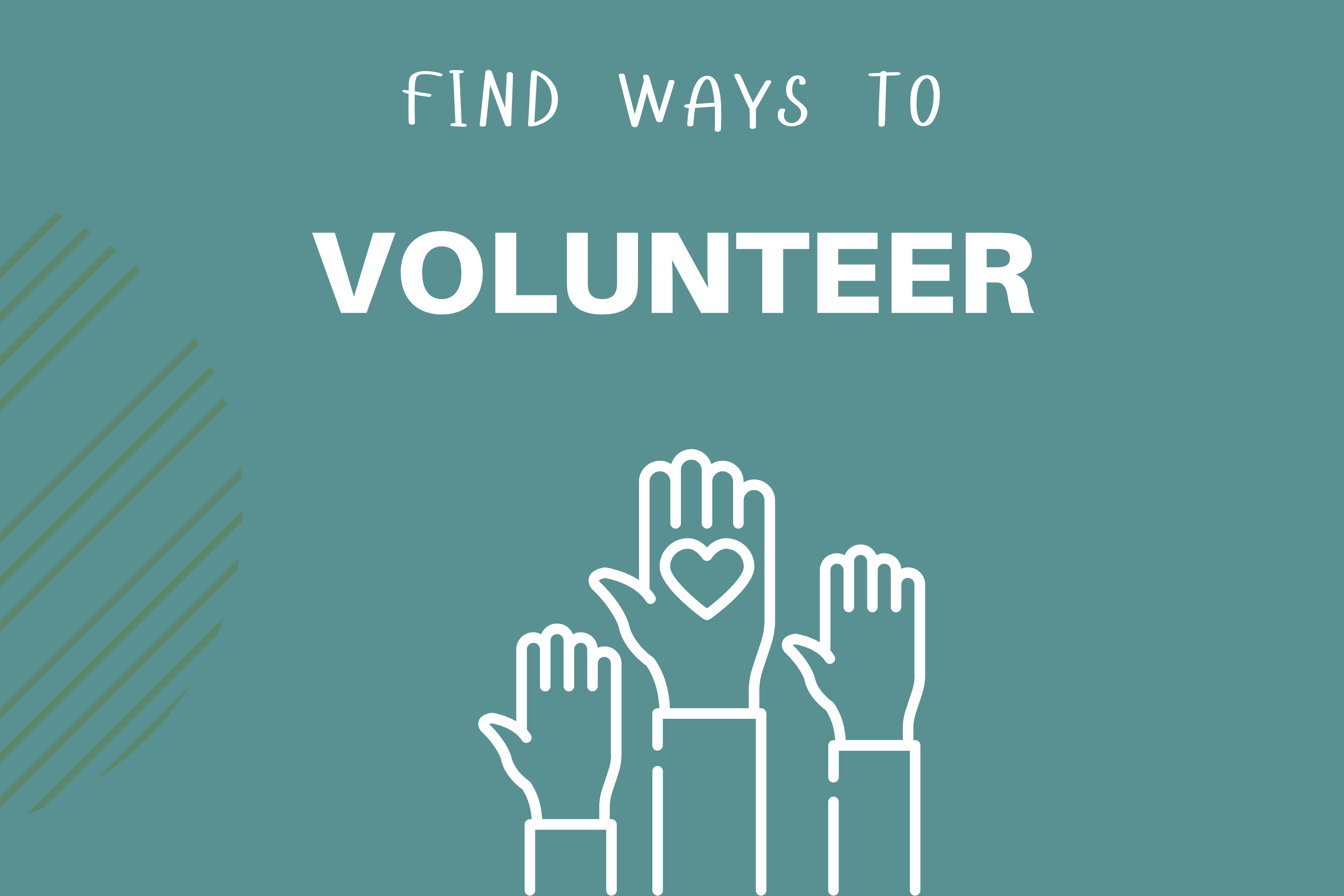 Find ways to volunteer.